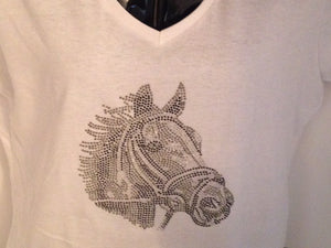 Rhinestone Horse Tee Shirt
