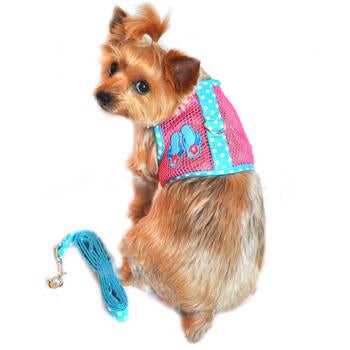 Cool Mesh Dog Harness Under the Sea Collection - Pink and Blue Flip Flop