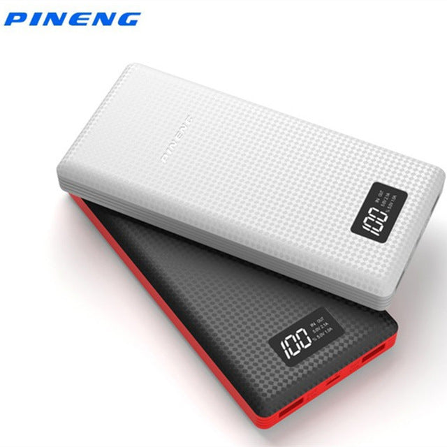 Genuine PINENG PN - 969 20000mAh Dual USB External Mobile Battery Charger Li-Polymer Power Bank Support LCD Display
