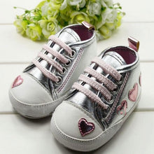 Baby Girl Silver Heart Shoes