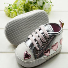 Baby Girl Silver Heart Shoes