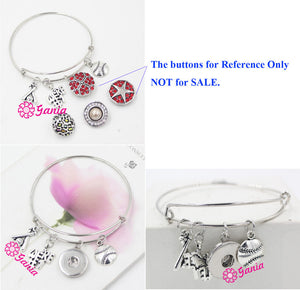 Baseball Charm Bangle Bracelet Free+Shipping