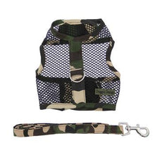 Camouflage Cool Mesh Netted Harness With Matching Leash