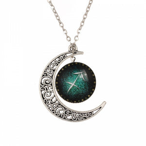 Crescent Moon Necklace Free+Shipping