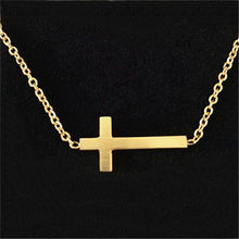 Cross Faith Side Ways Necklace