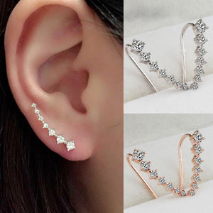 Rhinestone Crystal Piercing Earrings Free+Shipping
