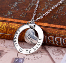 Forever in My Heart Circle Pendant Grandma Necklace