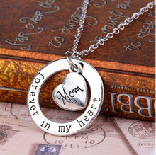 Forever in My Heart Circle Pendant Grandma Necklace Free+Shipping