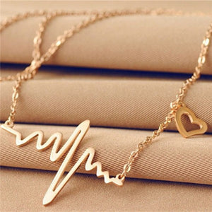 EKG Heart Beat Necklace