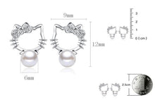 Hello Kitty Silver Plated Earrings Free+Shipping