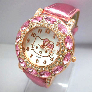 Hello Kitty Rhinestone Watch Free+ Shipping