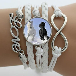 Beautiful Infinity Horse Bracelet