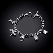 Silver Horse Charm Bracelet Free+Shipping