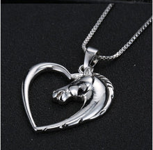 Heart and Horse Necklace Free+Shipping