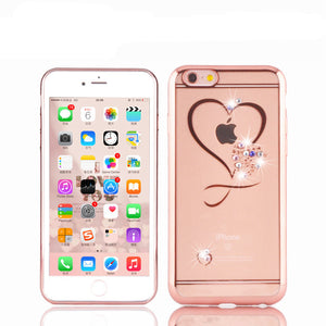 Iphone Crystal Heart Case
